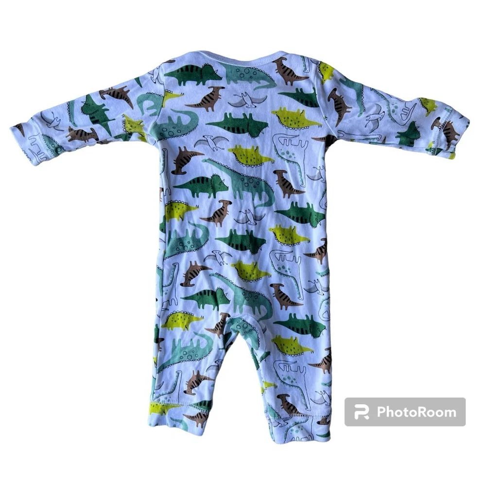 Carter's Baby Boy Dinosaur Snap-Up Romper Cotton One Piece | 3M